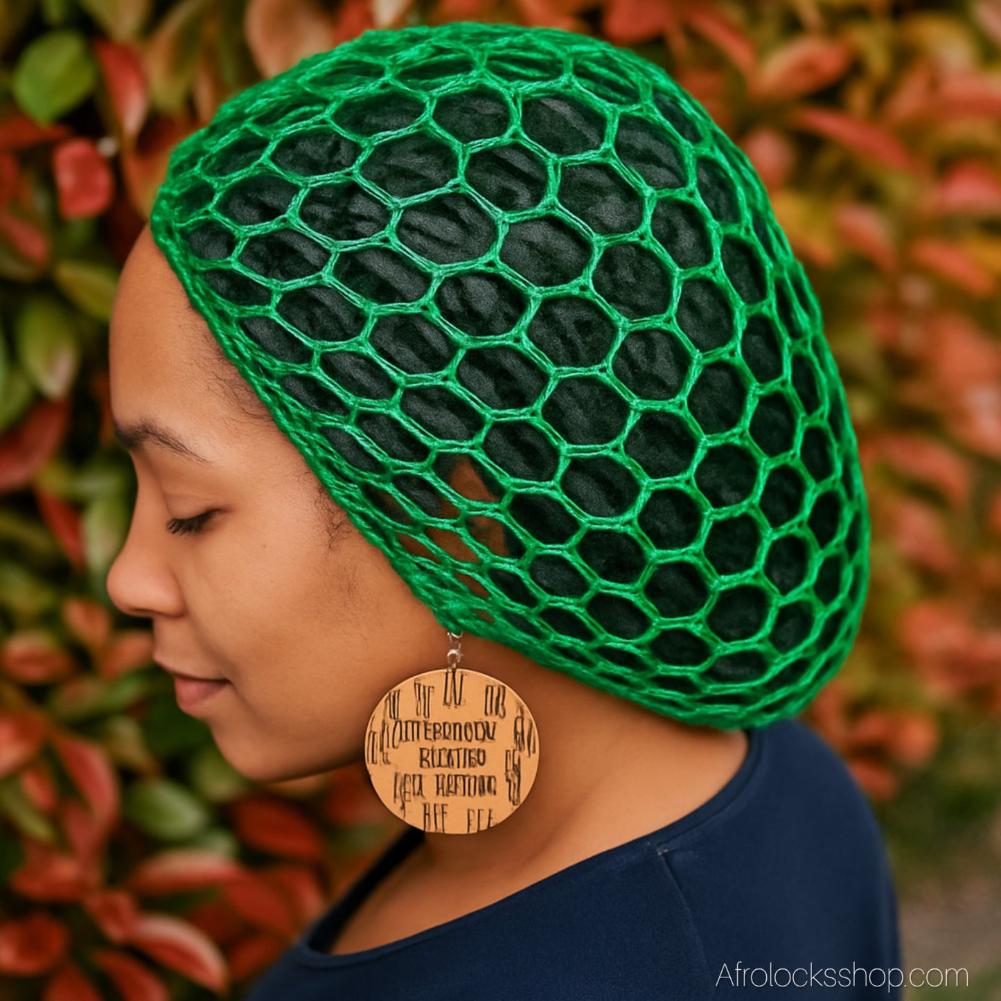 Bonnet résille en crochet – respirant & léger (30 g) – 4 couleurs – idéal nuit & maintien en journée