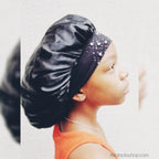 Bonnetsatinnoirstrassextensiblevolumineux5 - Afro Locks Shop