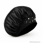 Bonnetsatinnoirstrassextensiblevolumineux7 - Afro Locks Shop