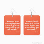 Boucles-d-oreilles-proverbe-africain-original - Afro Locks Shop