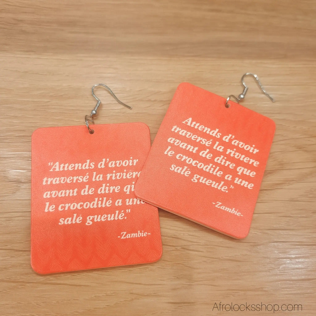 Boucles-d-oreilles-proverbe-africain-zambie - Afro Locks Shop