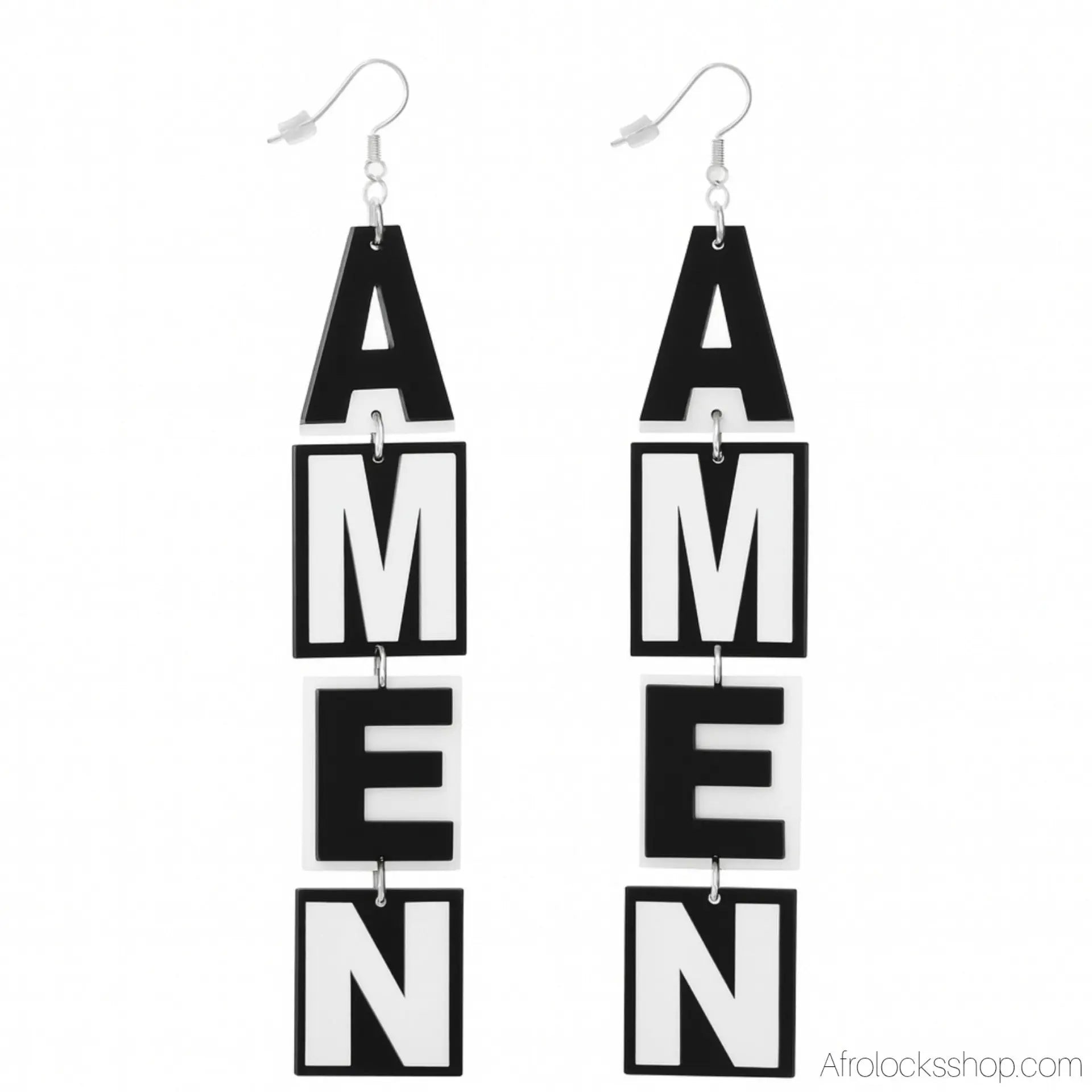 Boucles-oreilles-amen-pop-art - Afro Locks Shop