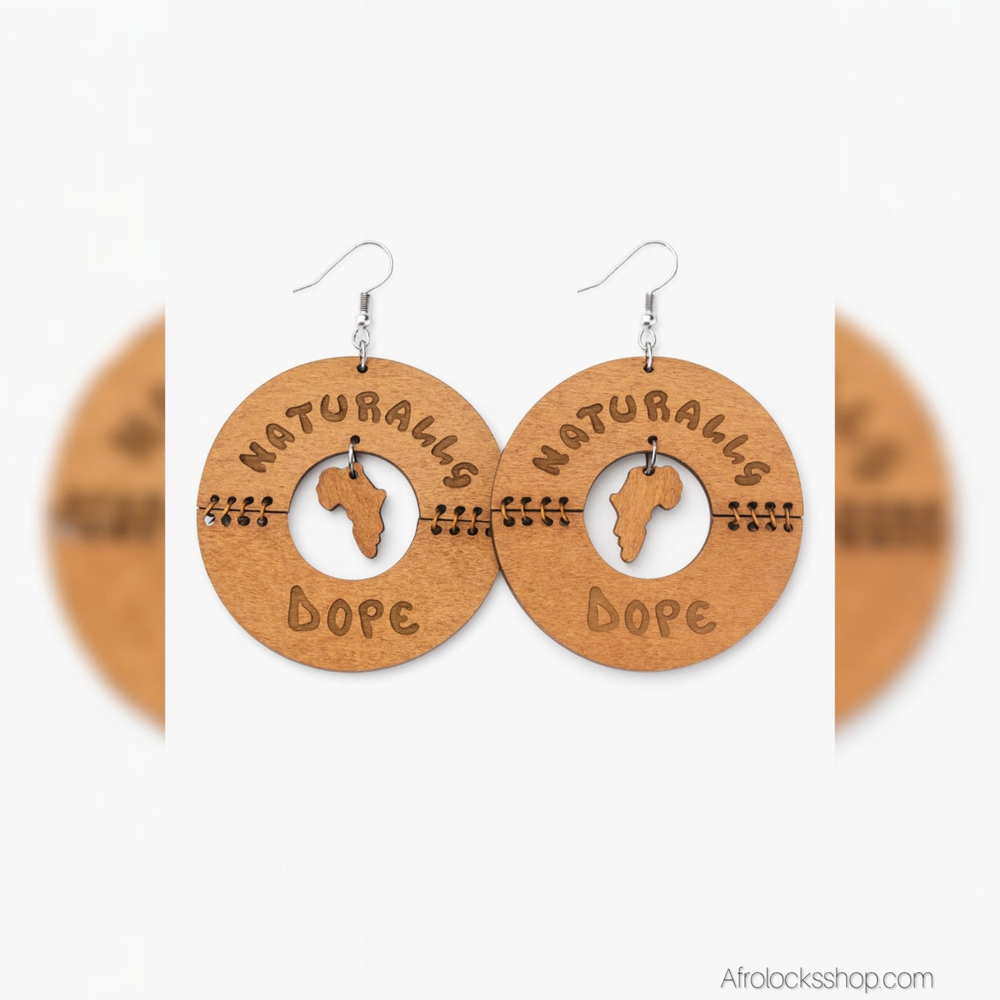 Boucles d’oreilles en bois « Naturally Dope » – grandes 8 cm, ultra légères – Noir ou Naturel 🌍