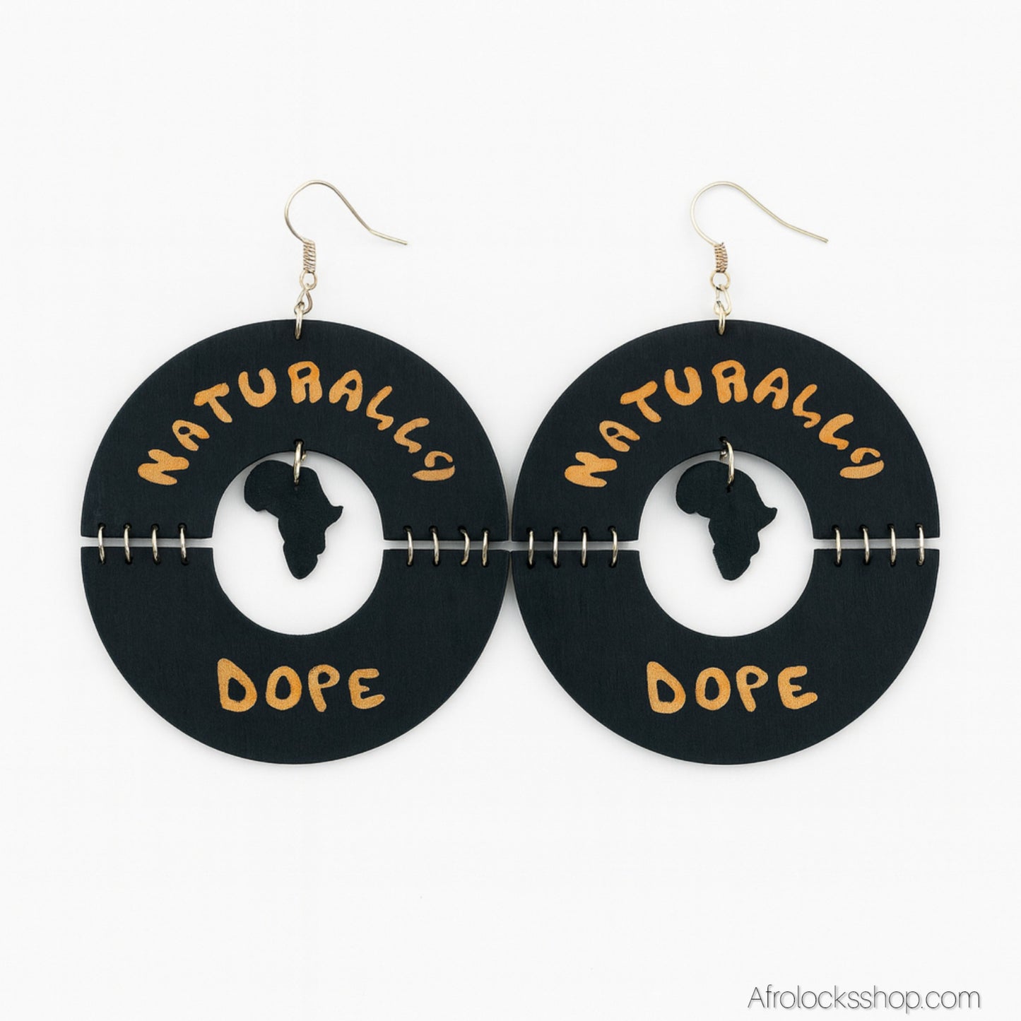 Boucles d’oreilles en bois « Naturally Dope » – grandes 8 cm, ultra légères – Noir ou Naturel 🌍