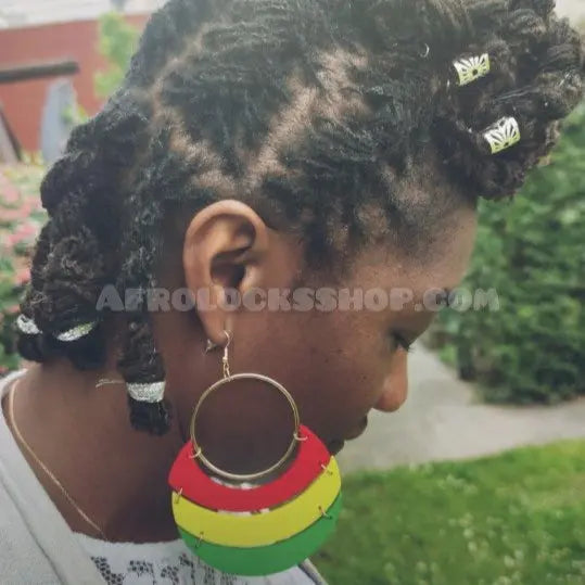 Boucles_d_oreilles_creoles_Rasta_Rouge_Jaune_Vert_Accessoire_reggae_afro-carib_en - Afro Locks Shop