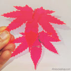 Boucles_d_oreilles_feuilles_rose_fluo_07 - Afro Locks Shop