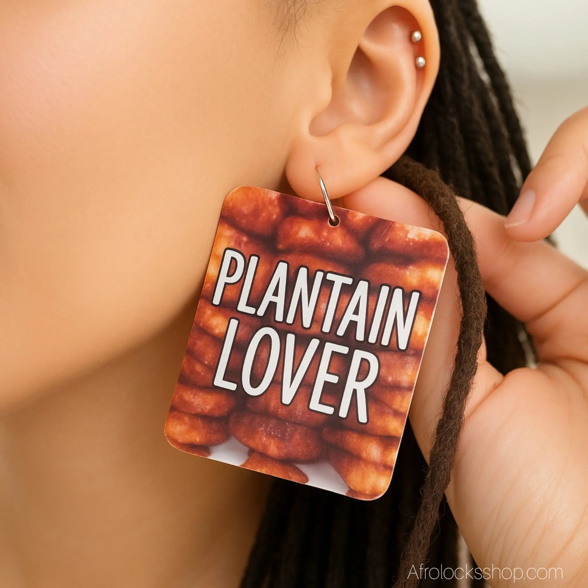 Boucles_d_oreilles_humour_afro_Plantain_lover_2 - Afro Locks Shop