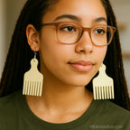 Boucles_d_oreilles_peigne_afro_dore_acrylique_4 - Afro Locks Shop