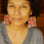 Boucles_d_oreilles_rectangle_uniques_I_m_in_love_2 - Afro Locks Shop