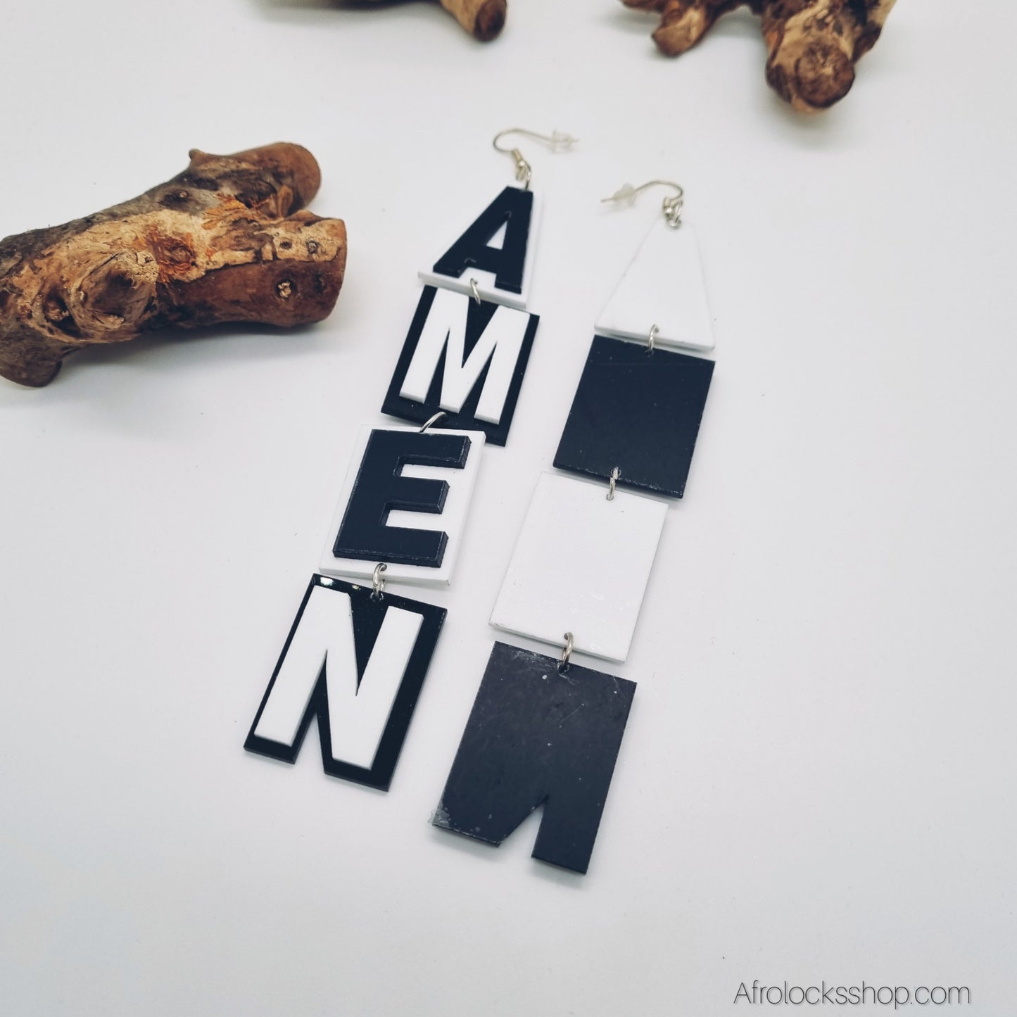 Boucles d’oreilles XXL “AMEN” – 15 cm, ultra légères