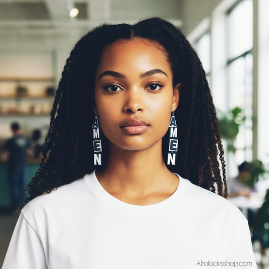 Boucles d’oreilles XXL “AMEN” – 15 cm, ultra légères