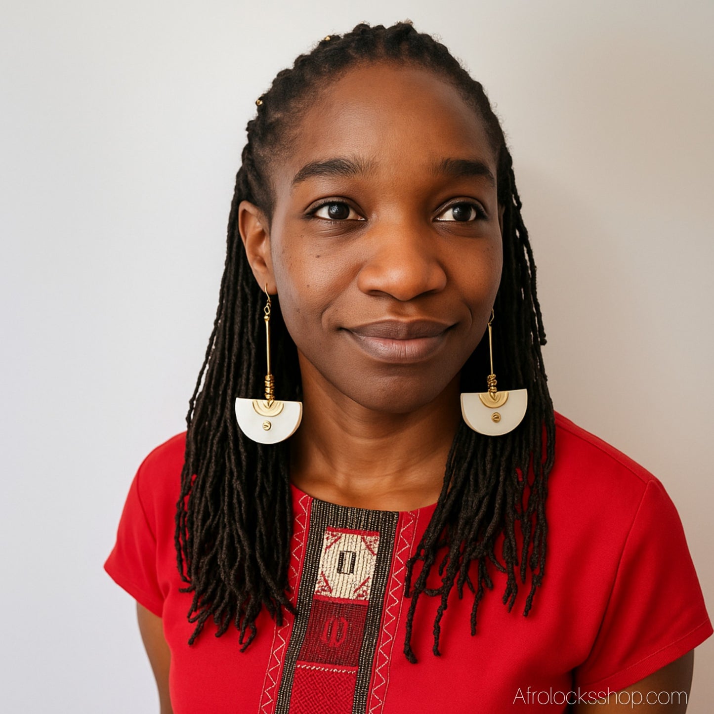 Boucles Kenya – laiton & os, longues 10 cm