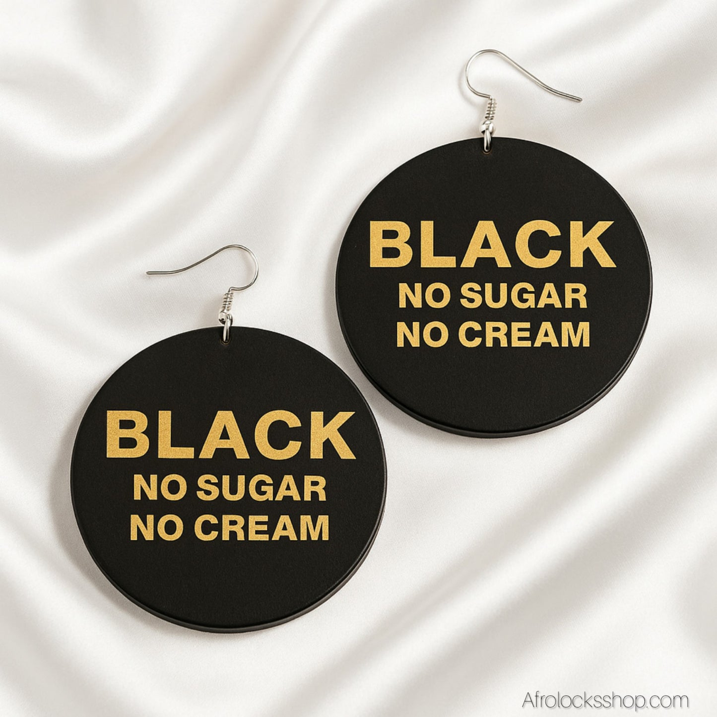 Boucles d’oreilles bois — BLACK NO SUGAR NO CREAM ✊🏾