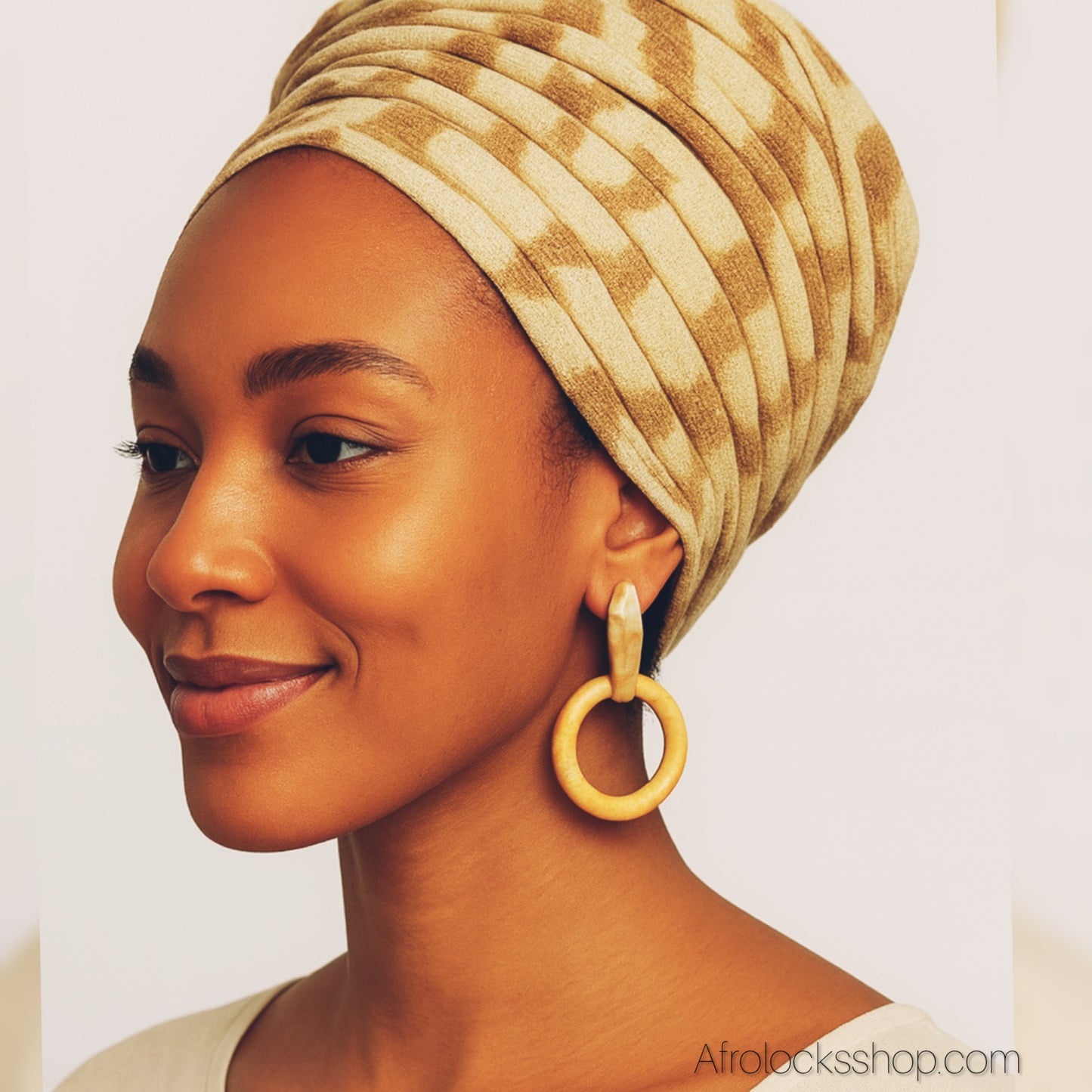 Boucles d’oreilles bambou & acrylique – créoles légères (fait main)