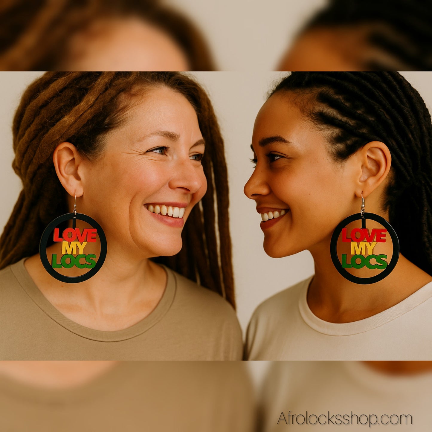 Boucles d’oreilles LOVE MY LOCS – Statement rasta