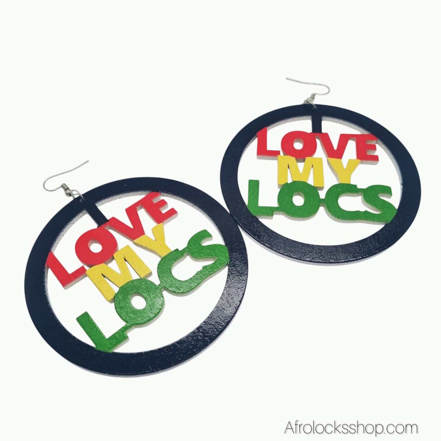 Boucles d’oreilles LOVE MY LOCS – Statement rasta