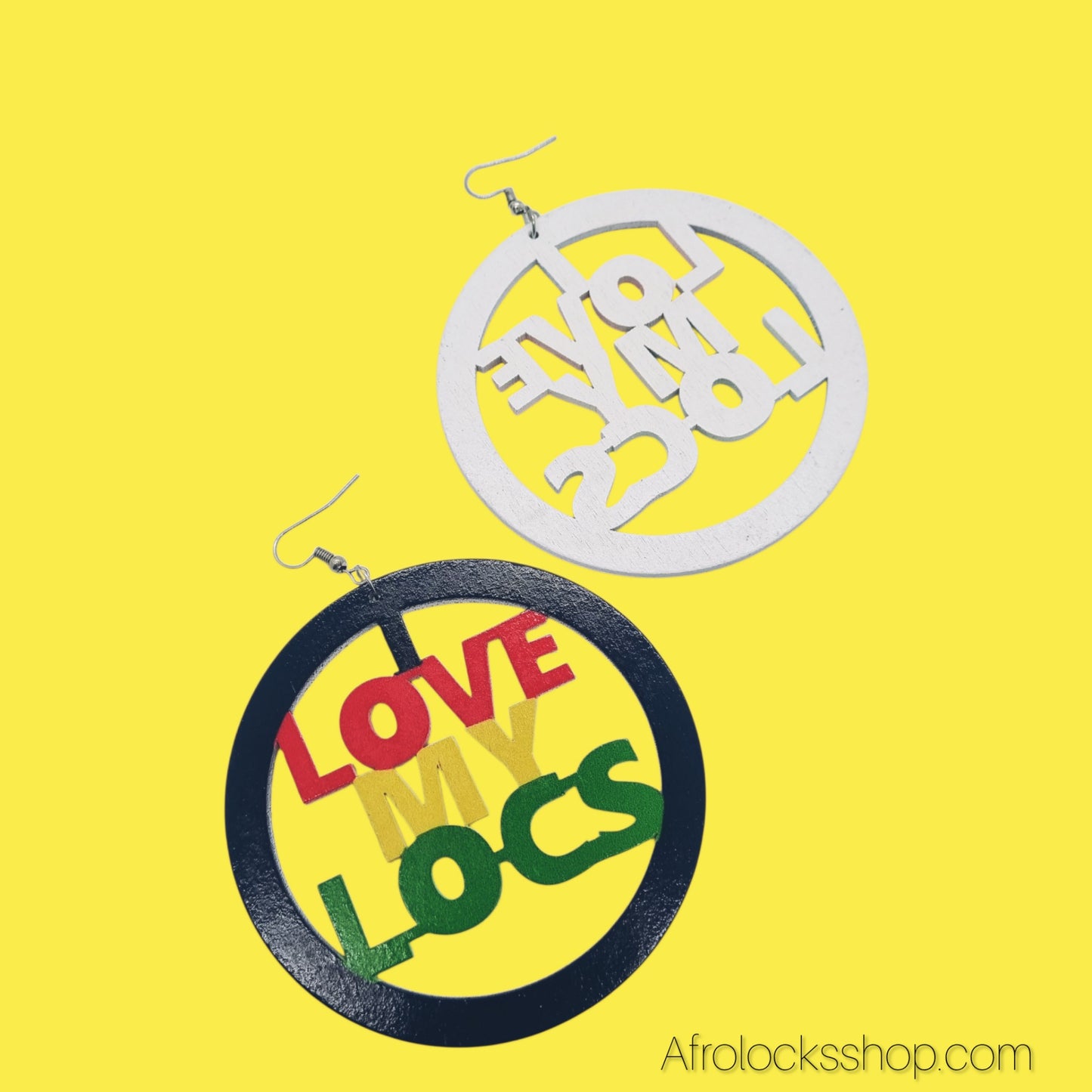 Boucles d’oreilles LOVE MY LOCS – Statement rasta
