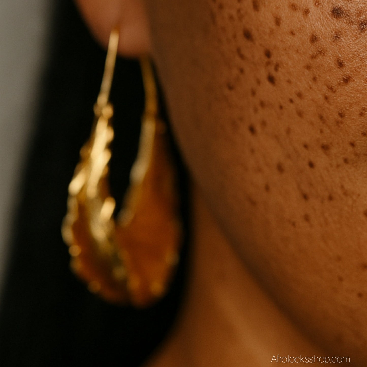 Boucles Peul/Fulani martelées – laiton doré