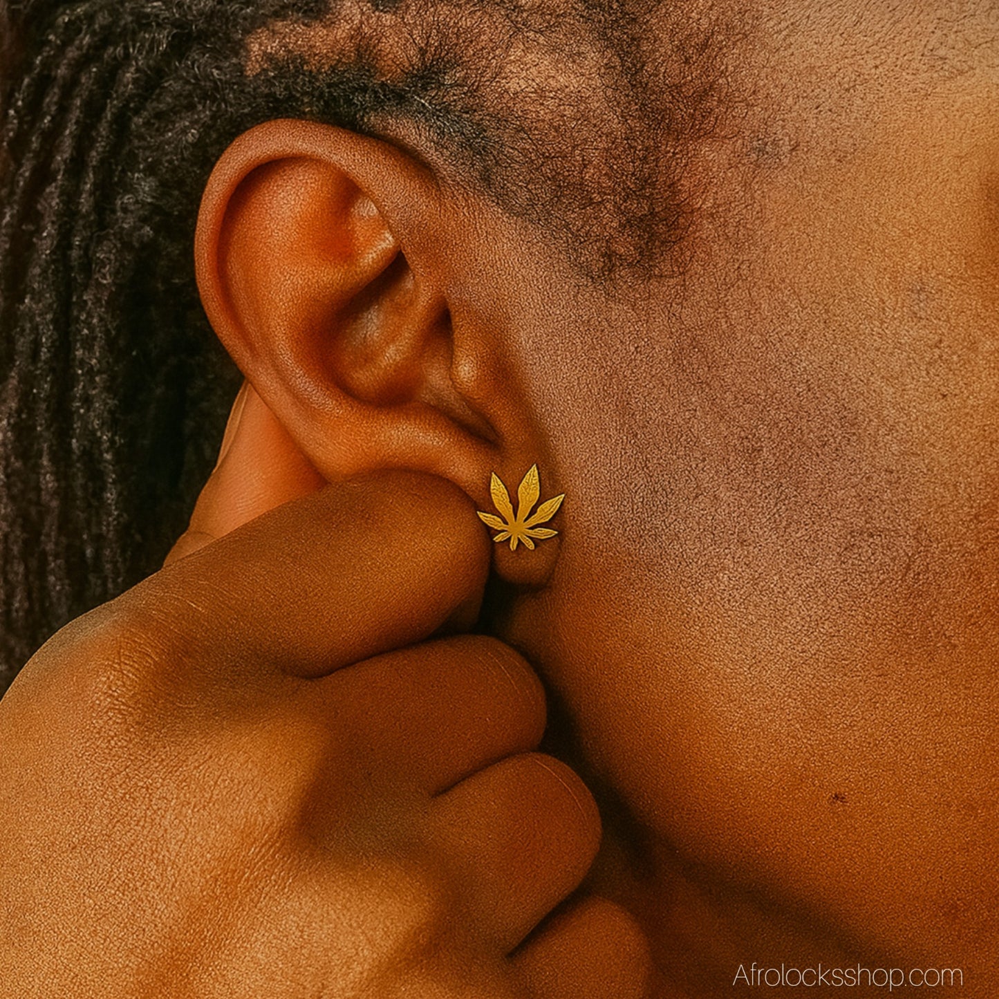 Boucles puces feuille – acier inoxydable 316L – doré ou argenté