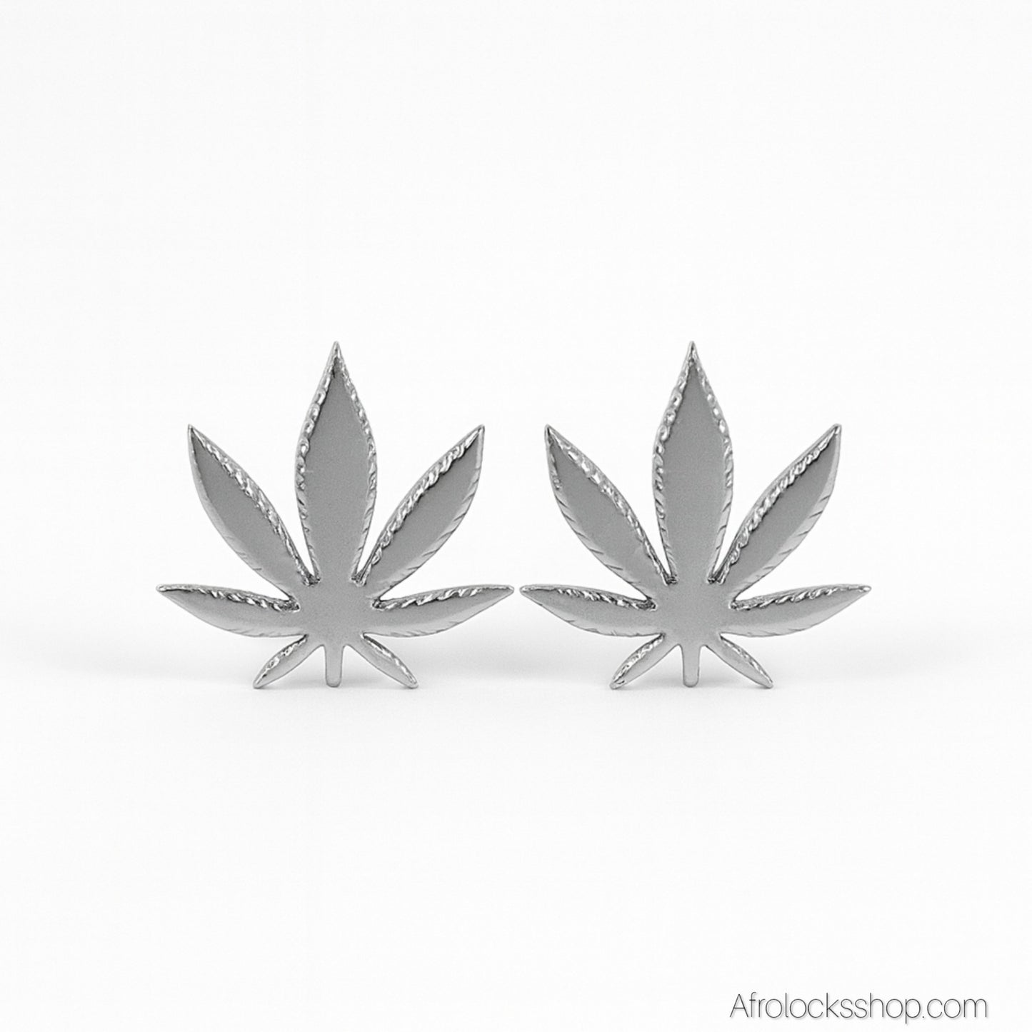 Boucles puces feuille – acier inoxydable 316L – doré ou argenté