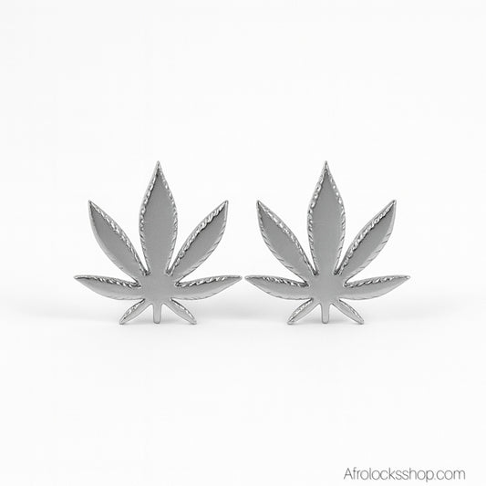 Boucles puces feuille – acier inoxydable 316L – doré ou argenté