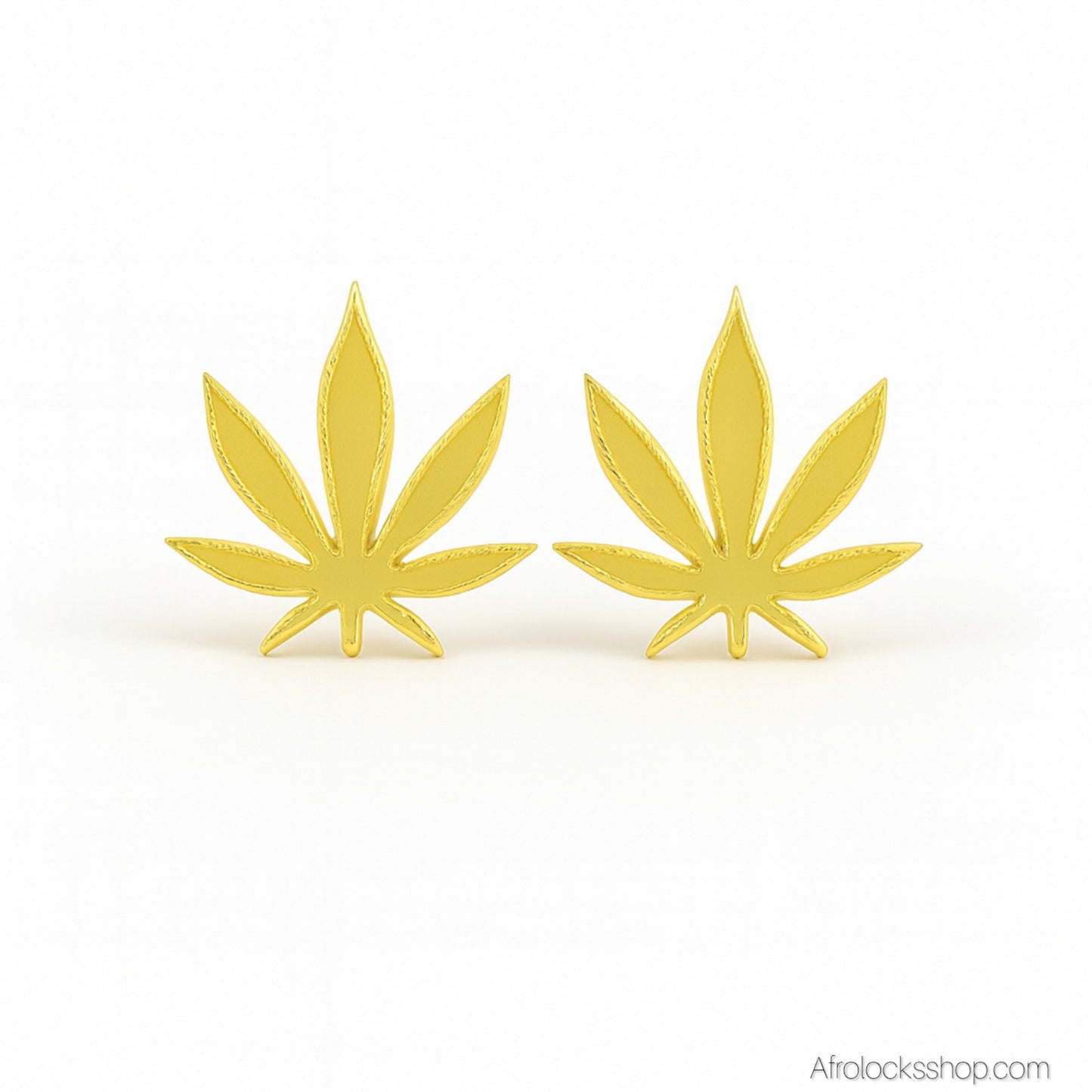 Boucles puces feuille – acier inoxydable 316L – doré ou argenté