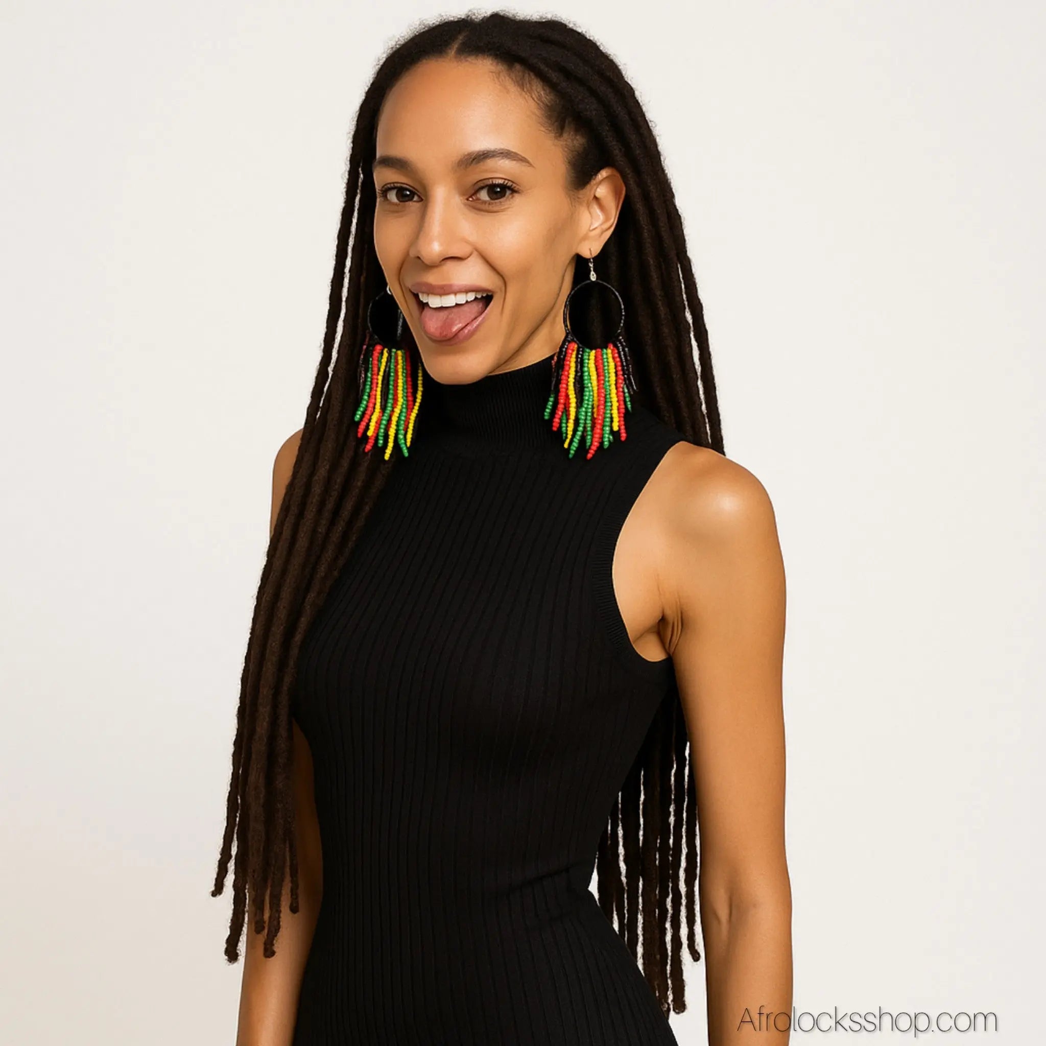 Bouclesd_oreillesrastaenperlesnoires_plus6 - Afro Locks Shop