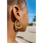 Bouclesoreillesbambouhoopsplaqueorqueen1 - Afro Locks Shop
