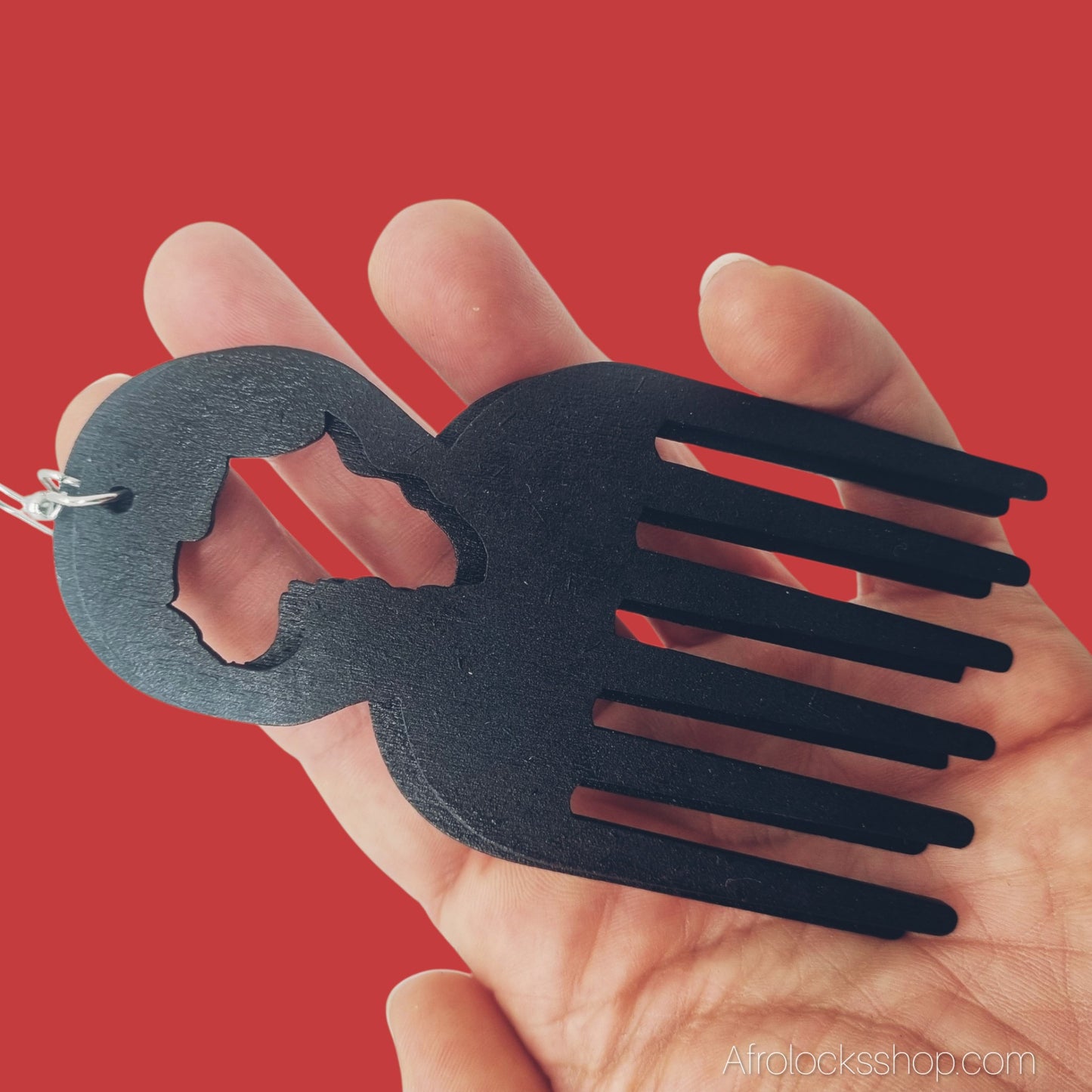 Boucles d’oreilles artisanales en bois – Peigne africain & symbole Adinkra - 2 coloris