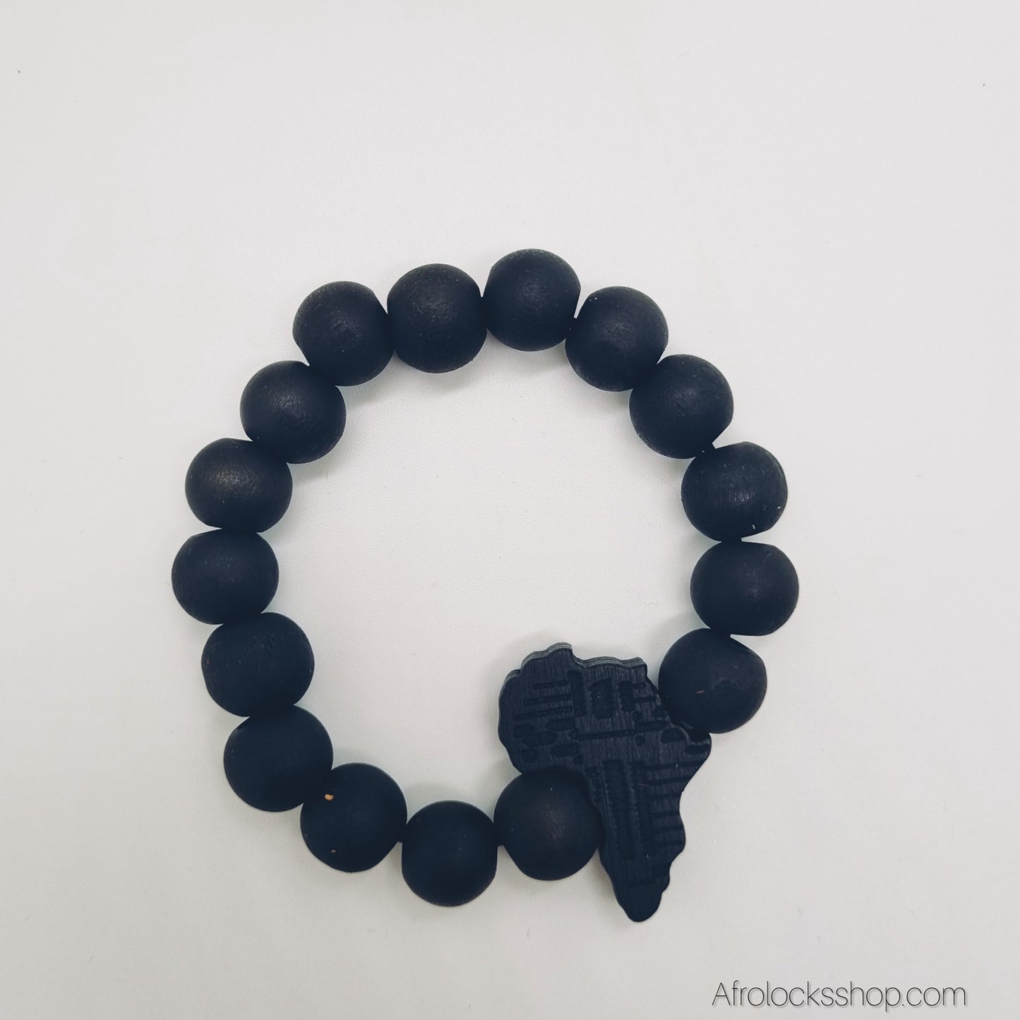 Bracelet en bois Afrique 🌍 – perles naturelles, élastique, unisexe (3 coloris)