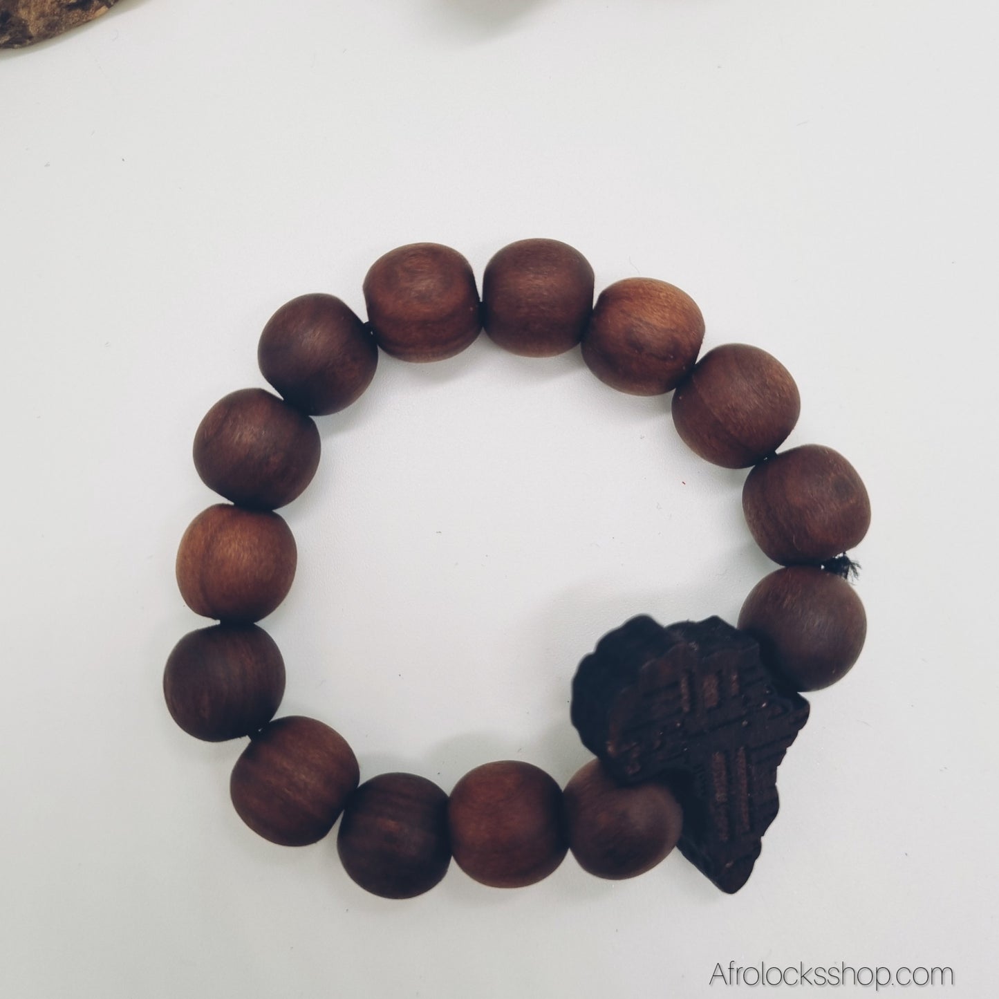Bracelet en bois Afrique 🌍 – perles naturelles, élastique, unisexe (3 coloris)