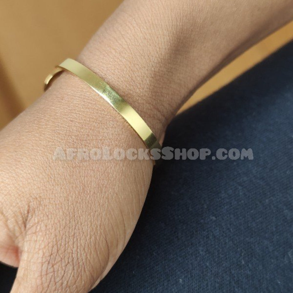 Bracelet acier inoxydable doré croix de Ankh