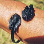 Bracelet_Toutankhamon_acier_inox_rigide_ajustable_noir_ou_dor_22_g_2 - Afro Locks Shop
