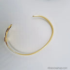 Bracelet_ankh_jonc_dore_acier_inox_2 - Afro Locks Shop