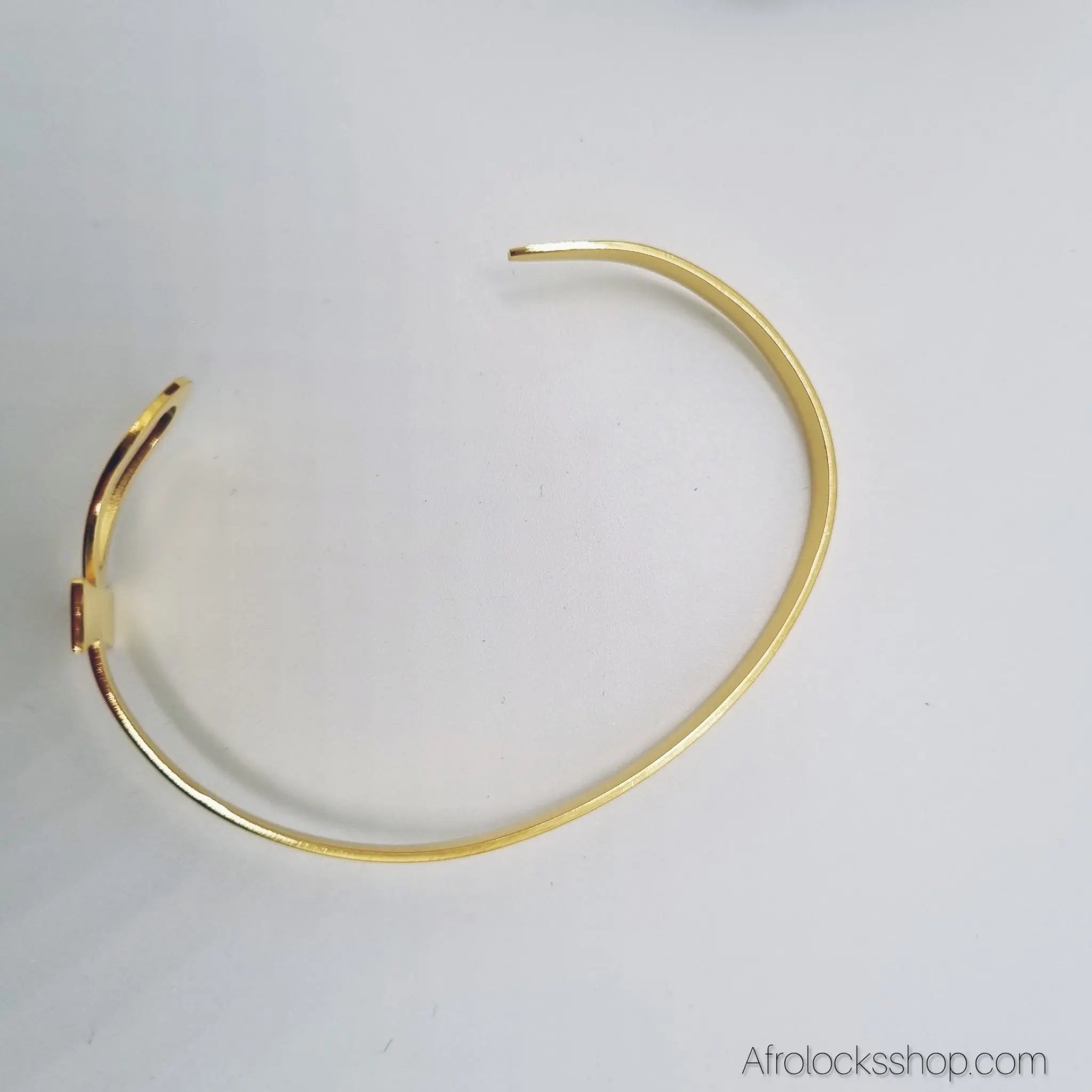 Bracelet_ankh_jonc_dore_acier_inox_2 - Afro Locks Shop