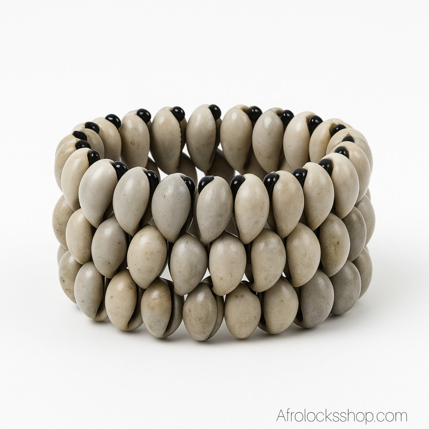 Bracelet en Cauris – Artisanat d’Afrique du Sud – Élastique Unisexe 🐚