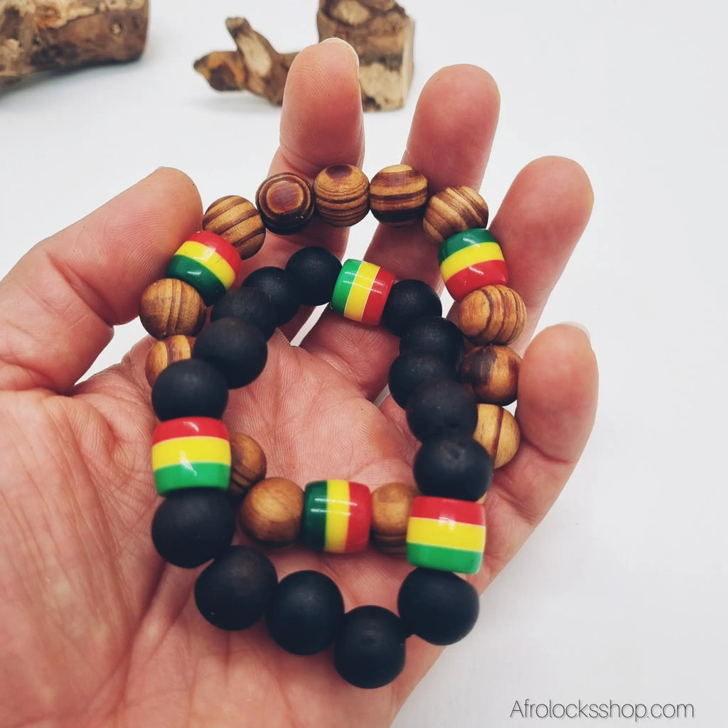 Bracelet_perles_rasta_elastique_07 - Afro Locks Shop