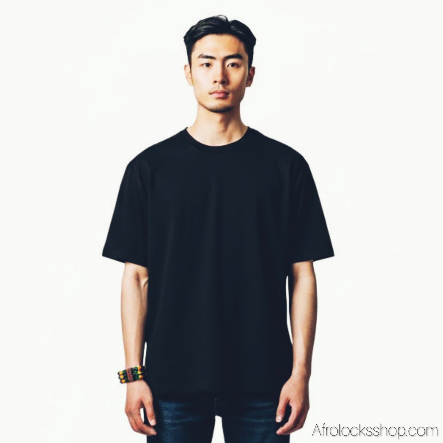 Bracelet Rasta en Perles de Bois – Manchette Élastique Unisexe