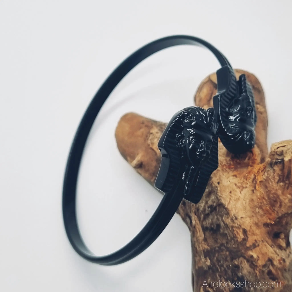 Bracelet_toutankhamon_noir_ou_dore_1 - Afro Locks Shop