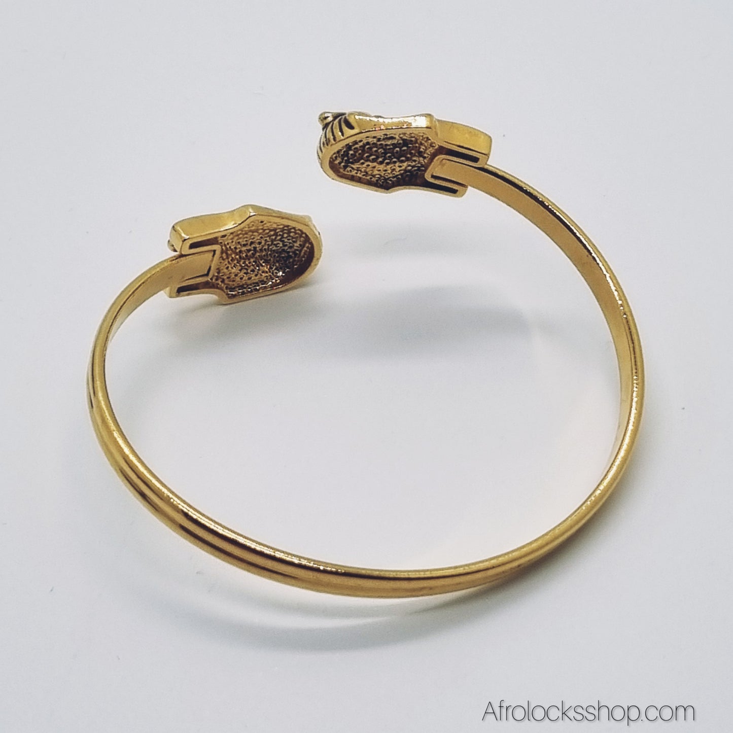 Bracelet Toutankhamon – acier inox 316L, rigide & ajustable (noir ou doré) – 22 g