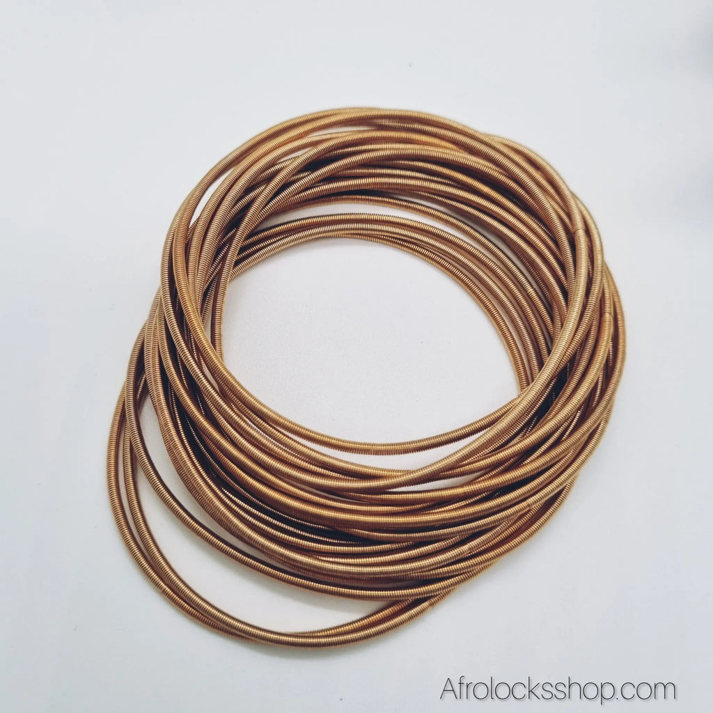 Bracelets_ressorts_dores_cordes_de_guitare_5 - Afro Locks Shop