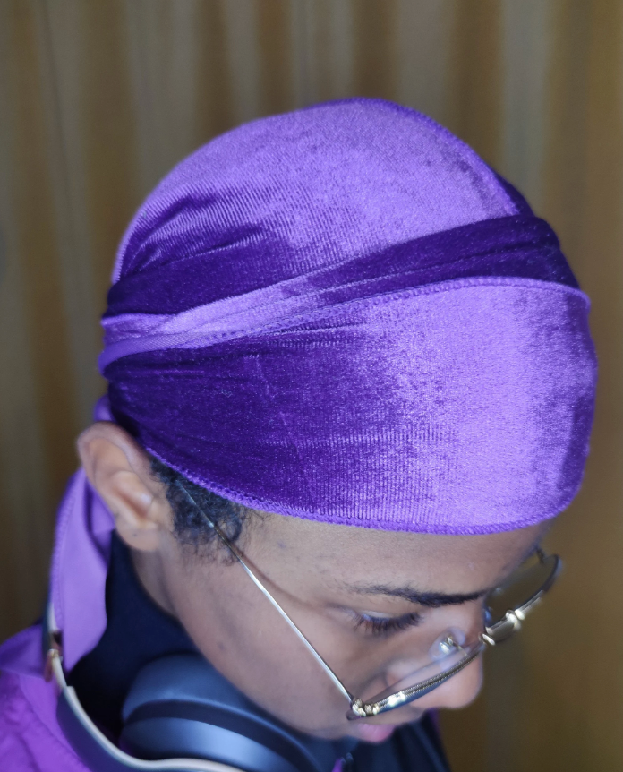 Durag velours premium – 6 coloris (vert, noir, bleu, rouge, violet, rose) | Confort & protection pour locks, waves, tresses