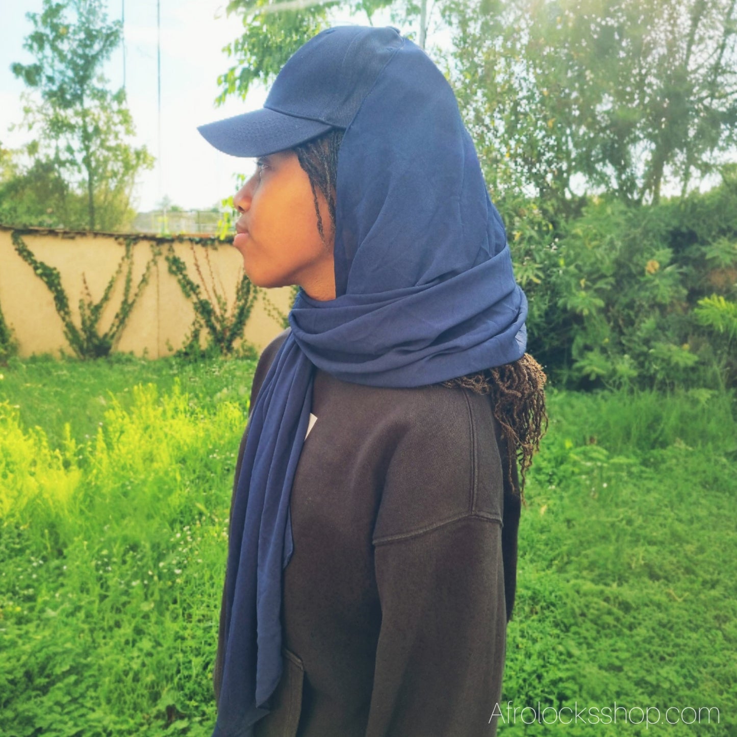 Hijab à enfiler avec casquette intégrée – mousseline légère – sport/running & gym – 3 couleurs 🧢🏃‍♀️