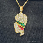 Chaine-pendentif-tete-afro-strass-rasta-03 - Afro Locks Shop