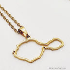 Chaine_acier_inox_doree_carte_tahiti_polynesie_2 - Afro Locks Shop