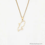 Chaine_pendentif_Martinique_acier_inox_couleur_or - Afro Locks Shop
