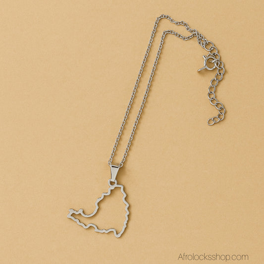 Collier pendentif carte de Saint-Martin – Bijou minimaliste doré ou argenté