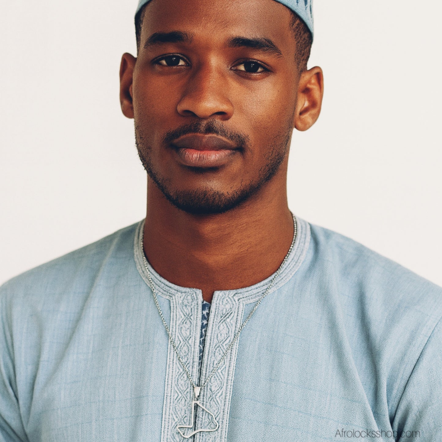 Collier Carte du Mali – Acier inox 316L (Doré ou Argenté) – Chaîne 50 cm