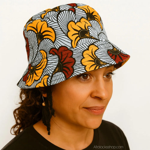 ChapeauBobpecheurimprimewaxafricain58cm1 - Afro Locks Shop