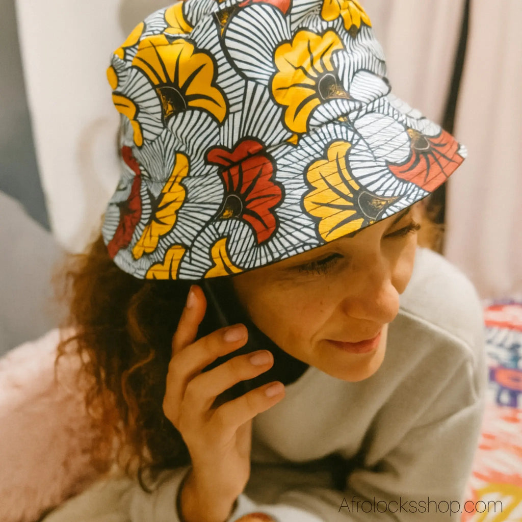 ChapeauBobpecheurimprimewaxafricain58cm2 - Afro Locks Shop